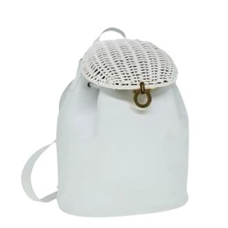 Ferragamo Pre-owned Backpacks, female, White, Size: ONE SIZE Pre-owned Leather Backpack