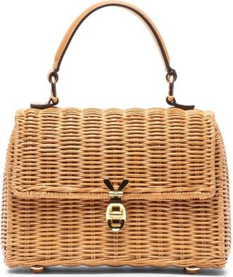 Frances Valentine Bunny Basket Wicker Handbag in Toast at Nordstrom