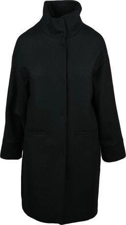 Olivier Horigamy Black Virgin Wool-Blend Coat