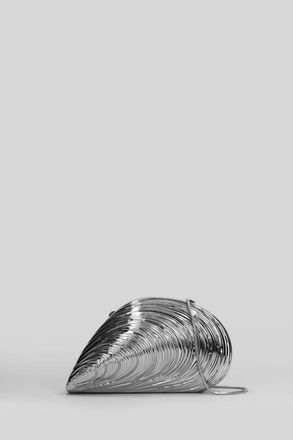 Jonathan Simkhai Simkhai Bridget Clutch In Silver Brass