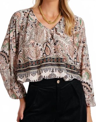 Bishop + Young Maude Bubble Sleeve Top In Multi