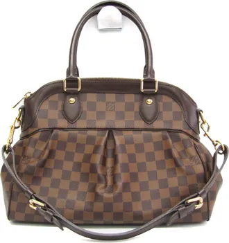 Louis Vuitton Trevi Damier Ebene Brown Canvas Handbag (Pre-Owned)