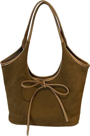 Generic Women Shoulder Tote - Large Capacity Bow Purse, Elegant Underarm Bucket Carrier | Outdoor City Scenario for Girls Women Daily Fashion Tasks Travel Use