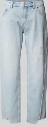 M.A.C Straight Fit Jeans mit seitlichen Ziernähten Modell Aleksa in Hellblau, Größe 32