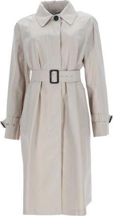 Max Mara Waterafstotende trenchcoat van katoenmix - Dames - Trenchcoats - Beige - XS - Katoen - Jassen