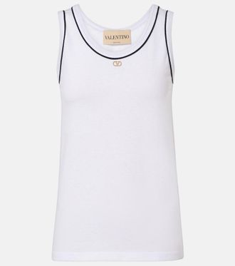 Valentino VLogo cotton jersey tank top