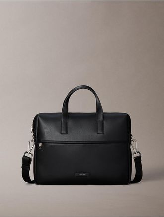 Calvin Klein Mens Pebble Laptop Bag - Black