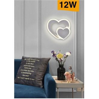 Trade Shop Trade Shop Traesio - Trade Shop - Applique Muro Led Interno Moderno Doppio Cuore 12 W Luce 3000k 4000k 6500k E83-b