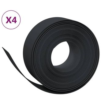 Berkfield Home Garden Edgings 4 pcs Black 10 m 20 cm Polyethylene