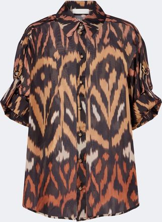 Zimmermann Aster printed silk habutai shirt