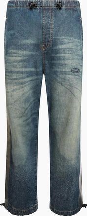 Diesel Mens D Martial S3 Wide Leg Jeans - Blue - Size: 35/34/32