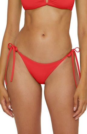 BECCA by Rebecca Virtue Color Code Side Tie Bikini Bottoms in Fire at Nordstrom, Size Small