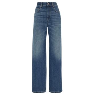 Brunello Cucinelli Dames, Jeans, Blauw, Maat: XS Katoen
