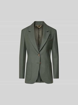 Victoria Beckham Slim Fit Blazer mit Reverskragen in Schilf, Gr&ouml;&szlig;e XS/S