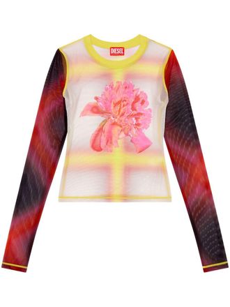 Diesel Top met bloemenprint - Roze