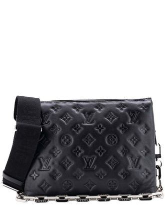 Louis Vuitton Black Monogram Embossed Lambskin Coussin Pm (Authentic Pre- Loved)