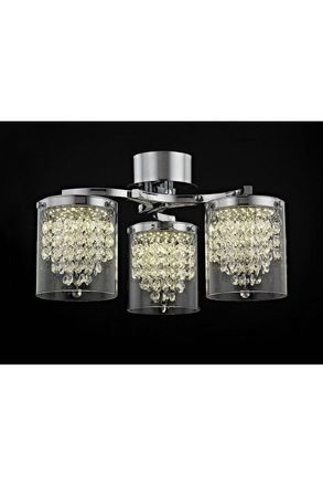 Netlighting Florina LED Chrome Ceiling Flush in Grey