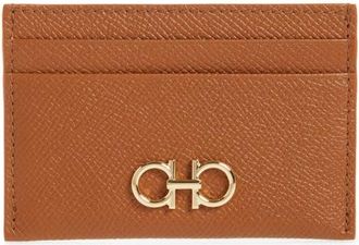 Ferragamo Gancini Leather Card Case in Natural Resort at Nordstrom