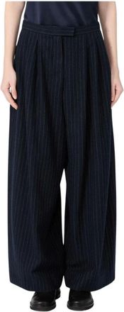 Max Mara Dames, Broeken, Blauw, Maat: S