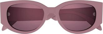 Alexander McQueen Pink Gradient Oval Ladies Sunglasses AM0330S 007 54