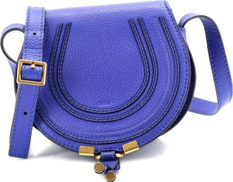 Chlo&eacute; Marcie Leather Small crossbody bag - Blu