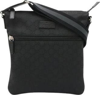 Gucci Pre-owned Nylon Cross Body Tas - Dames - Vintage Schoudertas - Zwart - ONE Size - Nylon - Vintage