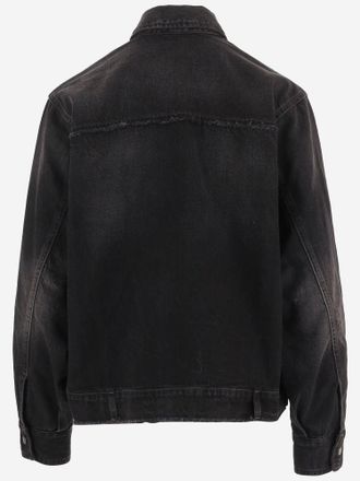 Haikure Cotton Denim Shirt - Black