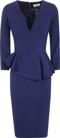 Elisabetta Franchi Midi Dress Night Blue