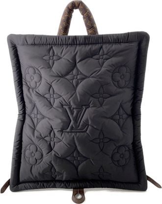Louis Vuitton Noir Nylon Monogram Backpack (Pre-Owned)