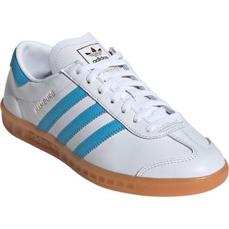 adidas Hamburg Sneaker in White/Sky Rush/Gum at Nordstrom Rack, Size 12
