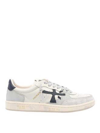 Premiata Bskt Clay White Leather Sneakers