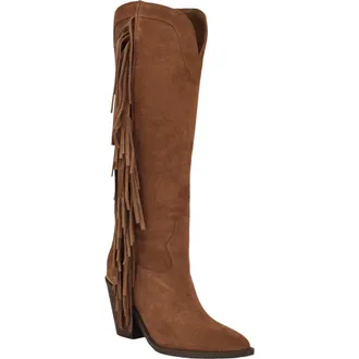 Guess Sashlee Pointed Toe Western Boot in Brown at Nordstrom, Size 9.5