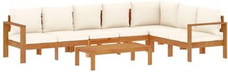 vidaXL 5 Piece Garden Sofa Set with Cushions Solid Wood Acacia vidaXL