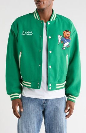 PacSun Track Varisty Jacket in Green at Nordstrom, Size X-Large