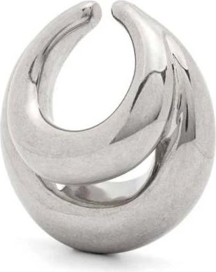 Panconesi Accessoires, Dames, Grijs, ONE Size, Oor manchet met logo en afgerond ontwerp