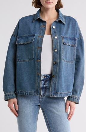 Vigoss Oversize Denim Shacket in Medium Wash at Nordstrom Rack, Size X-Small
