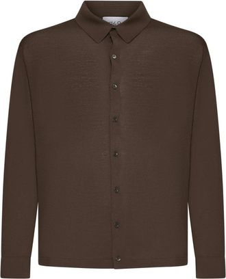 D4.0 Wollen Cardigan met Knopen - Heren - Vesten - Bruin - L - Wol - Truien & Vesten