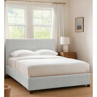 Dmora Cama Doble Basildon, Desenfundable, Hecho En Italia, Gris Claro