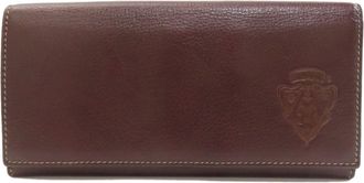 Gucci Brown Leather Long Wallet (Bi-Fold) (Pre-Owned)