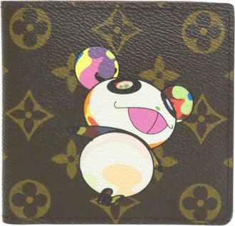 Louis Vuitton Marron Coated Canvas Wallet (Bi-Fold) (Pre-Owned)