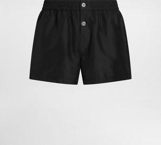 Dolce & Gabbana Canvas Swim Boxer Shorts - Man Beachwear Black 4