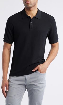 Nordstrom Pima Cotton Piqué Polo in Black at Nordstrom, Size Xxx-Large