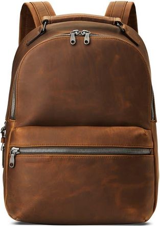 Shinola Runwell Leather Backpack in Medium Brown at Nordstrom
