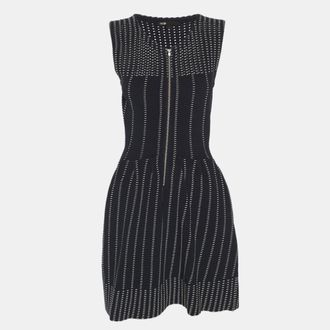 Maje Navy Blue Stretch Knit Midi Dress