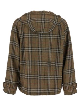Burberry Check Wool with Hood Shirt - Khaki