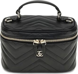 Gucci GG Marmont mini-toilettas - Zwart