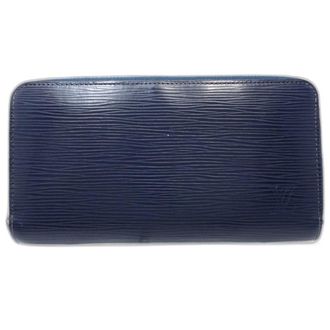 Louis Vuitton Blue Indigo Leather Long Wallet (Bi-Fold) (Pre-Owned)