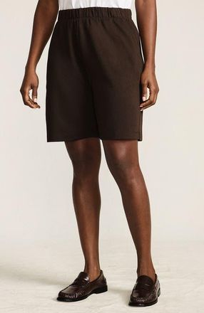 Lands End Sport Knit High Rise Shorts in Rich Coffee at Nordstrom, Size X-Large