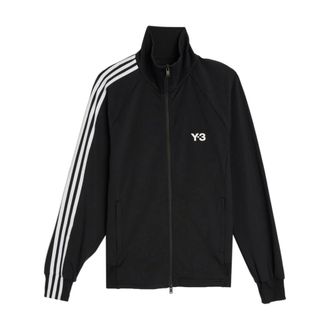 Yohji Yamamoto 3-Stripes Track Top - Heren - Vesten met rits - Zwart - S - Nylon - Hoodies & sweatvesten