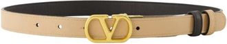 Valentino Garavani VLogo Signature Reversible Belt - Dames - Riemen - Beige - 75 CM - Leer - Accessoires